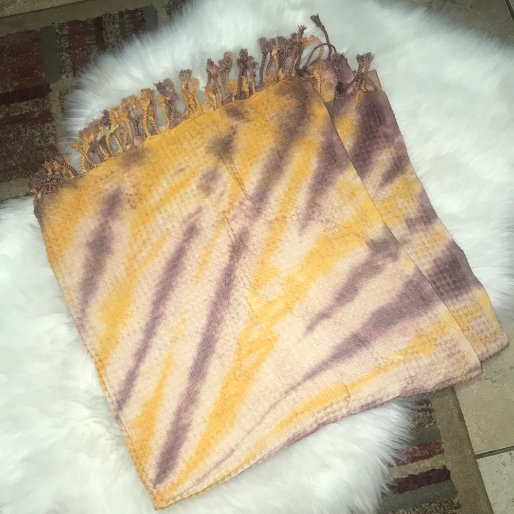 TURKISH COTTON WAFFLE TIE DYE TOWEL/BLANKET